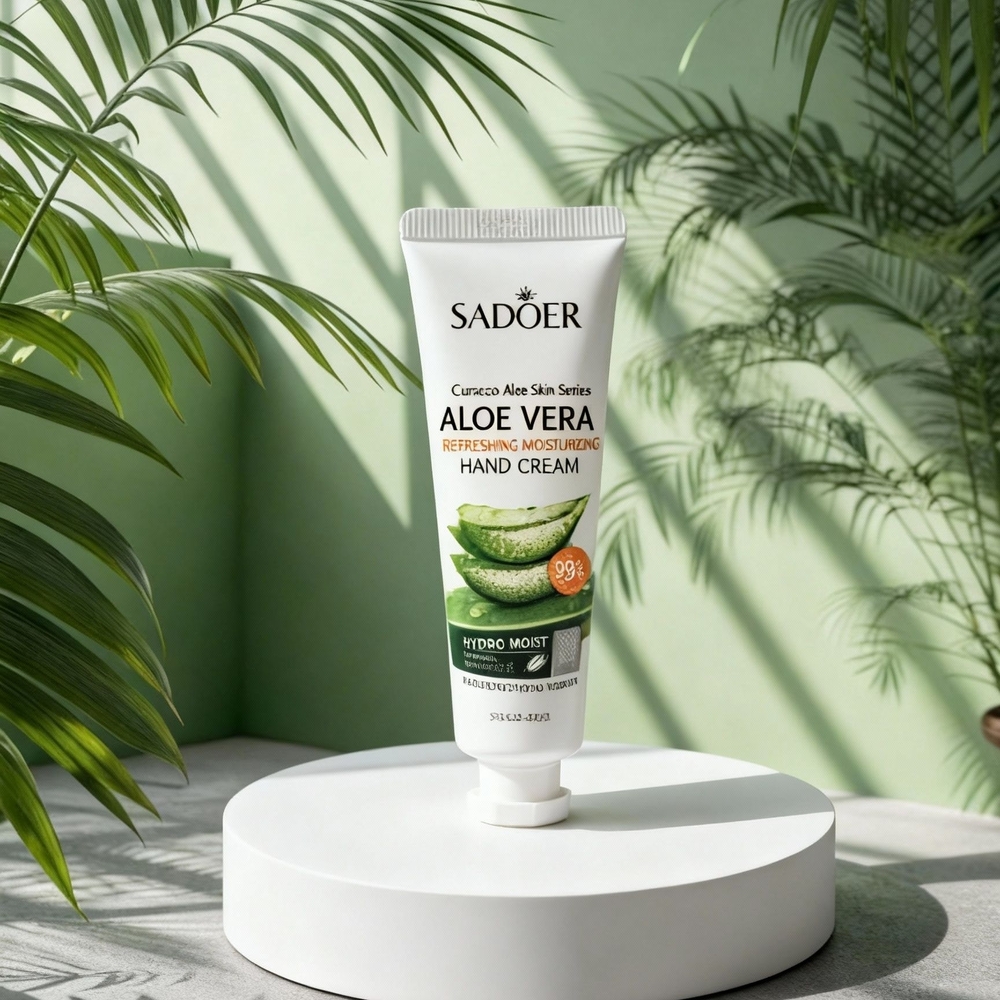 98% Aloe Vera Refreshing Moisturizing Hand Cream - White
